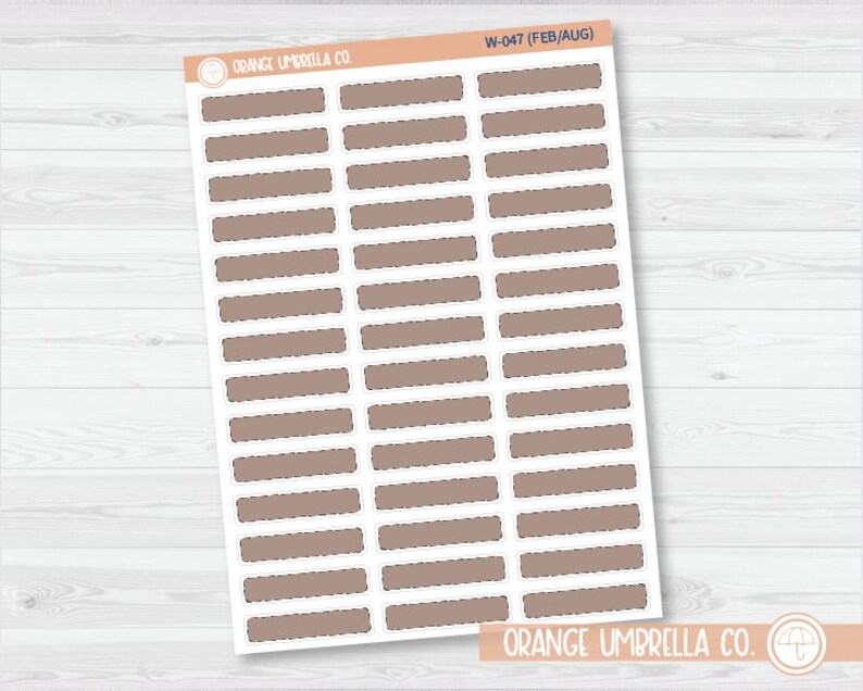 CLEARANCE Stitched Skinny Label Planner Stickers Wildflower Palette W