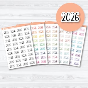 2026 Year Mini Script Planner Stickers | F2 | B-062