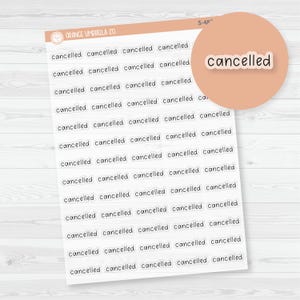 Cancelled Julie's Plans Script Planner Stickers and Labels | JF Clear Matte | S-483-BCM