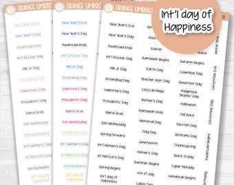US Holiday Jen Plans Script Planner Stickers | FJP | S-011-B