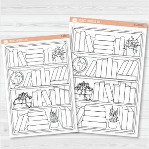 Books To Read Full Page Dashboard |  A5 & 7x9 Size Deco Planner Stickers | C-109