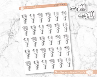 Do The Laundry Icon Script Planner Stickers | FC10 | E-132