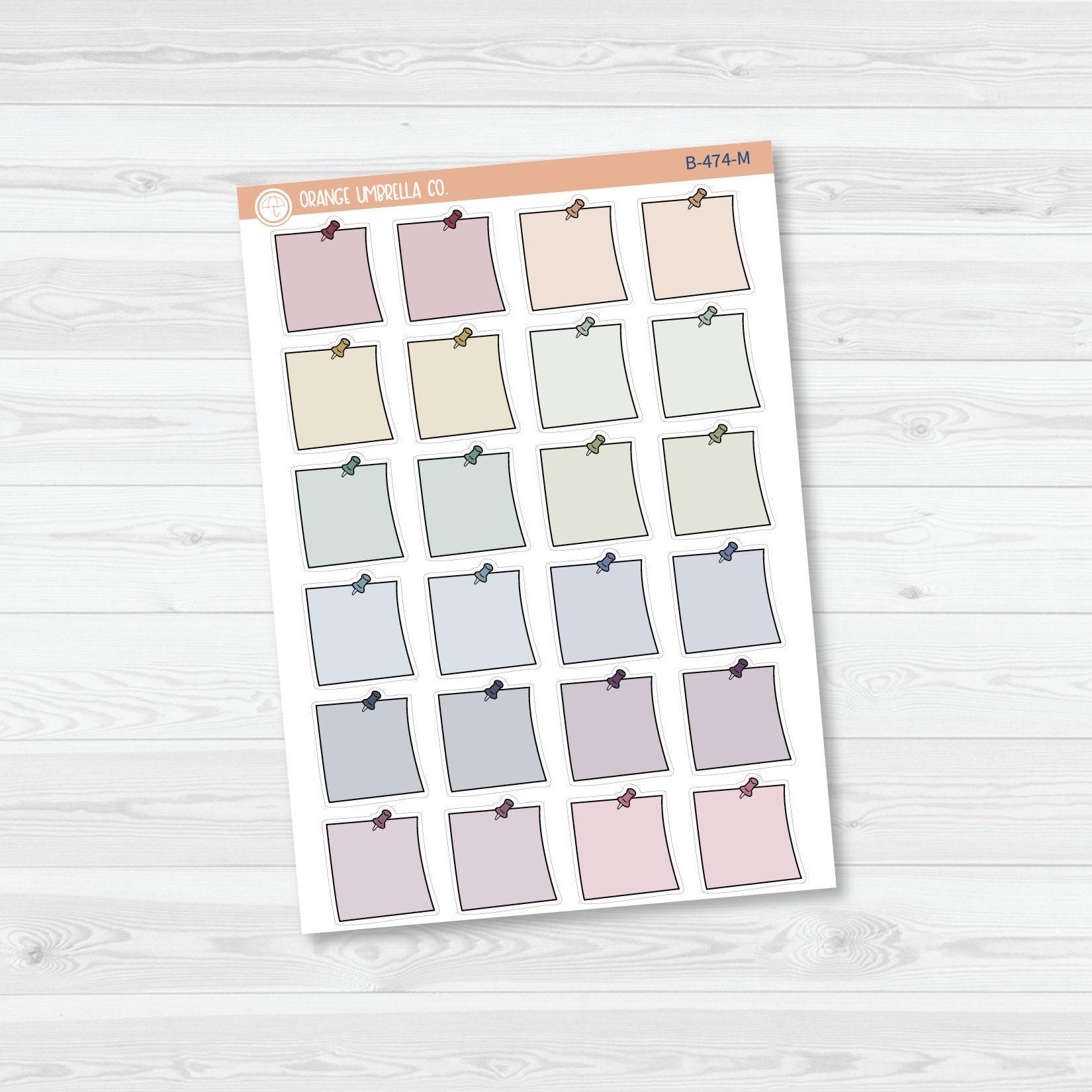 Push Pin Small Sticky Notes Icon Planner Stickers | B-474 - Etsy
