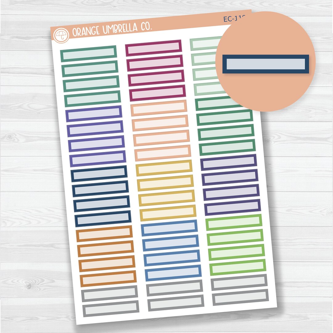 CLEARANCE | EC Mixed Skinny Label Planner Stickers | Erin Condren ...