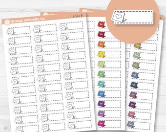 Computer Work Stitched Labels Planner Stickers | L-522