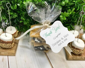 Thank You Wedding Favor Tags, Custom Wedding Tags, Custom Wedding Hang Tags  (FS-012)