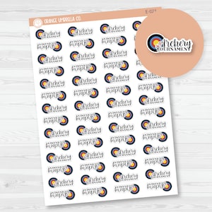 Archery Tournament Icon Script Planner Stickers | FC10 | E-023