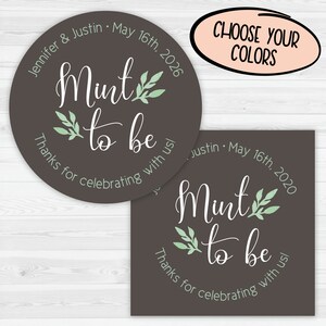 Mint To Be Wedding Favor Sticker | Wedding Stickers or Engagement Labels | 169-SS