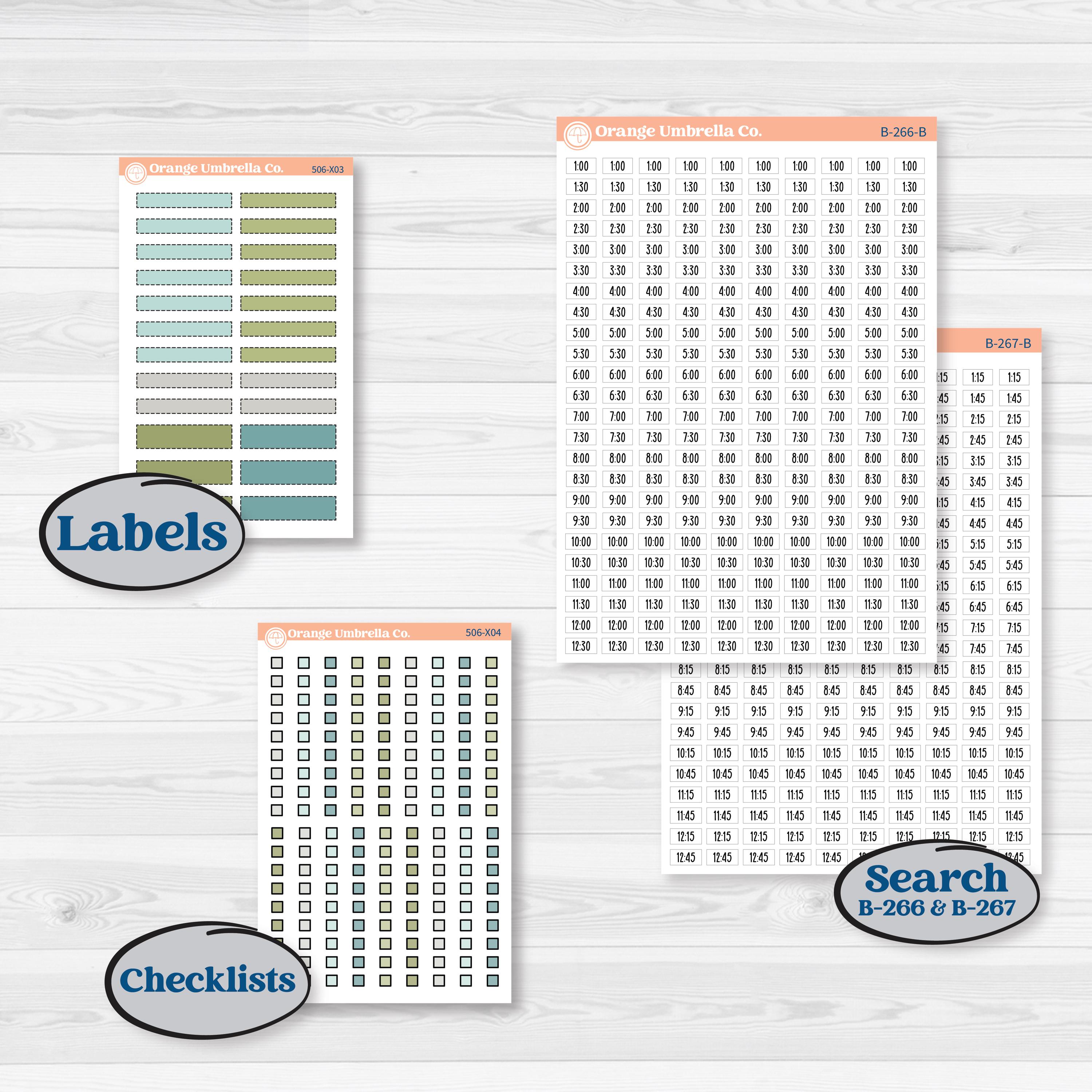 Soft Blue Florals Kit | Laurel Denise Jo Large Planner Kit Stickers ...