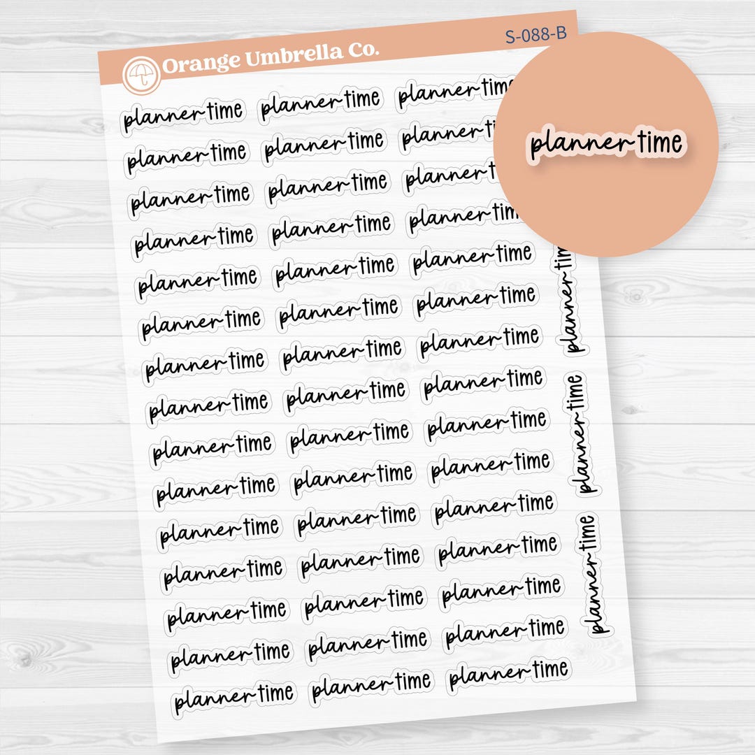 Planner Time Planner Stickers | F17 | Clear Matte | S-088-BCM - Etsy