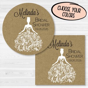 Bridal Shower Favor Stickers | Bridal Shower Stickers | Bridal Shower Wedding Labels | 227-KR