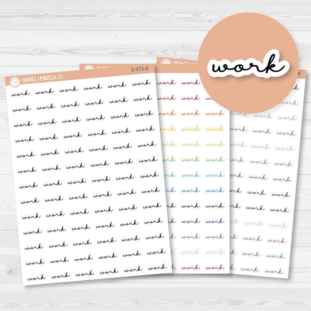 Task Script Sticker Work Script Planner Stickers | F5 | S-573 - Etsy