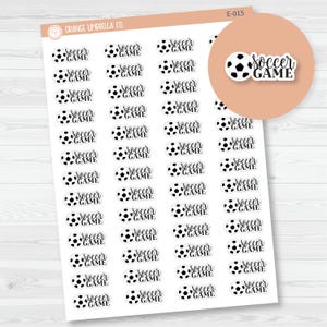 Soccer Game Icon Script Planner Stickers | E-015
