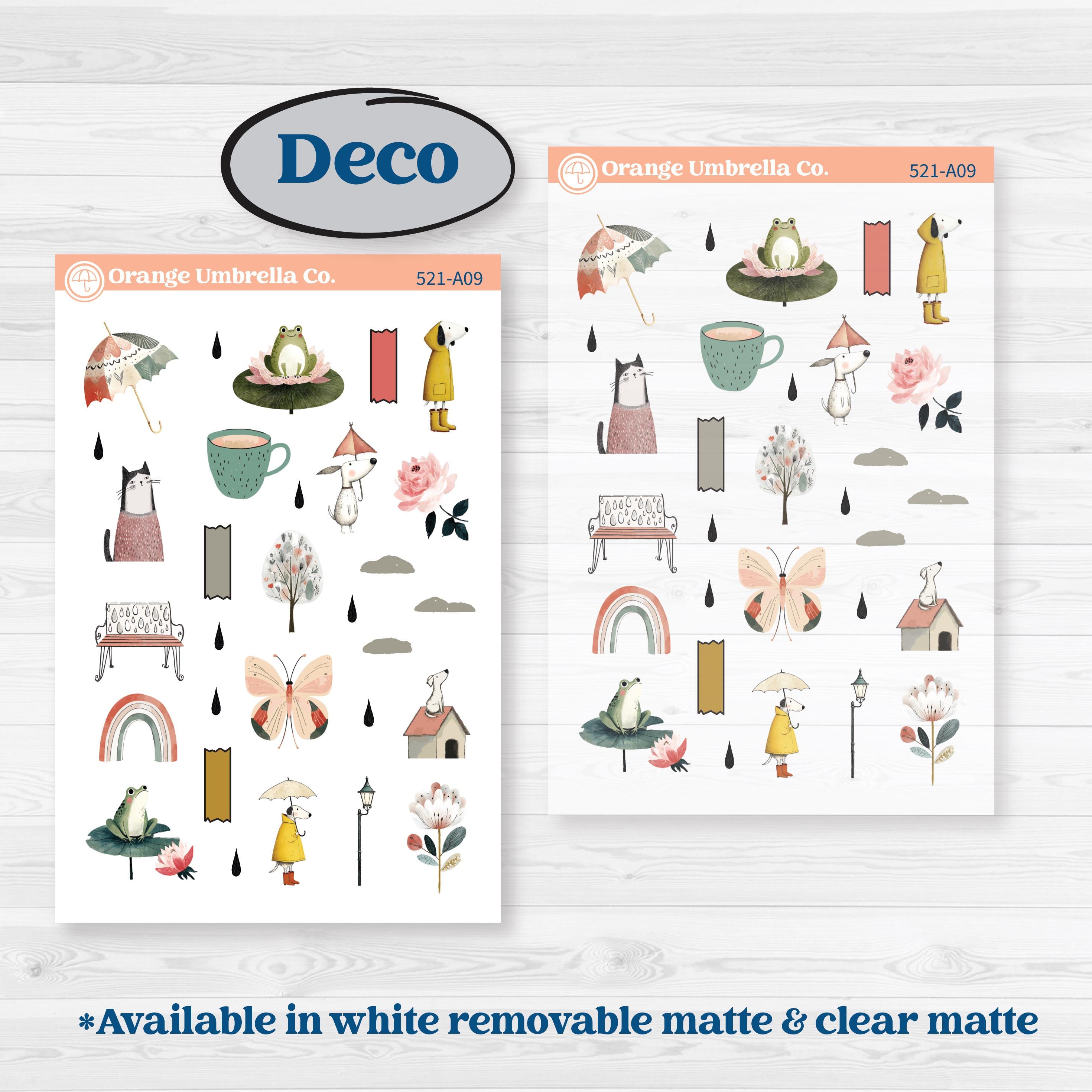 Rainy Day | Weekly Sticker Kit for Vertical Planners Like Erin Condren ...