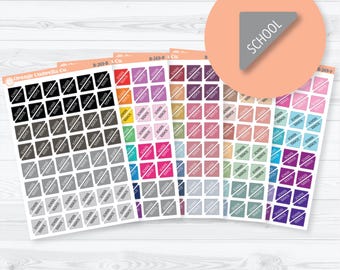 School Mini Corner Flags | Planner Stickers | B-269