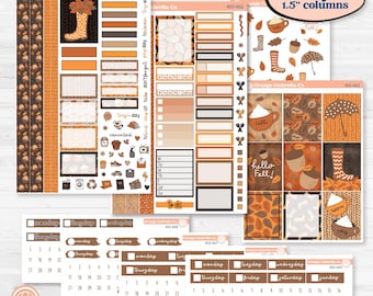 CLEARANCE | Fall Leaves Autumn Kit | Weekly Sticker Kit for Vertical Planners like Erin Condren | All Fall Down | KIT-403-A