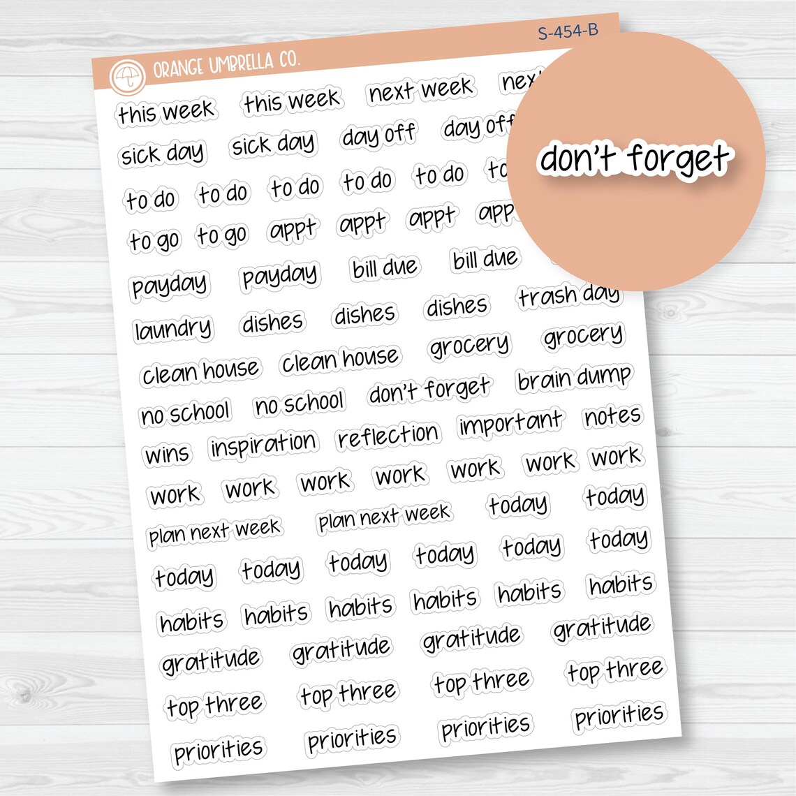 Jen Plans Font Sampler Script Planner Stickers | FJP | S-454-B - Etsy
