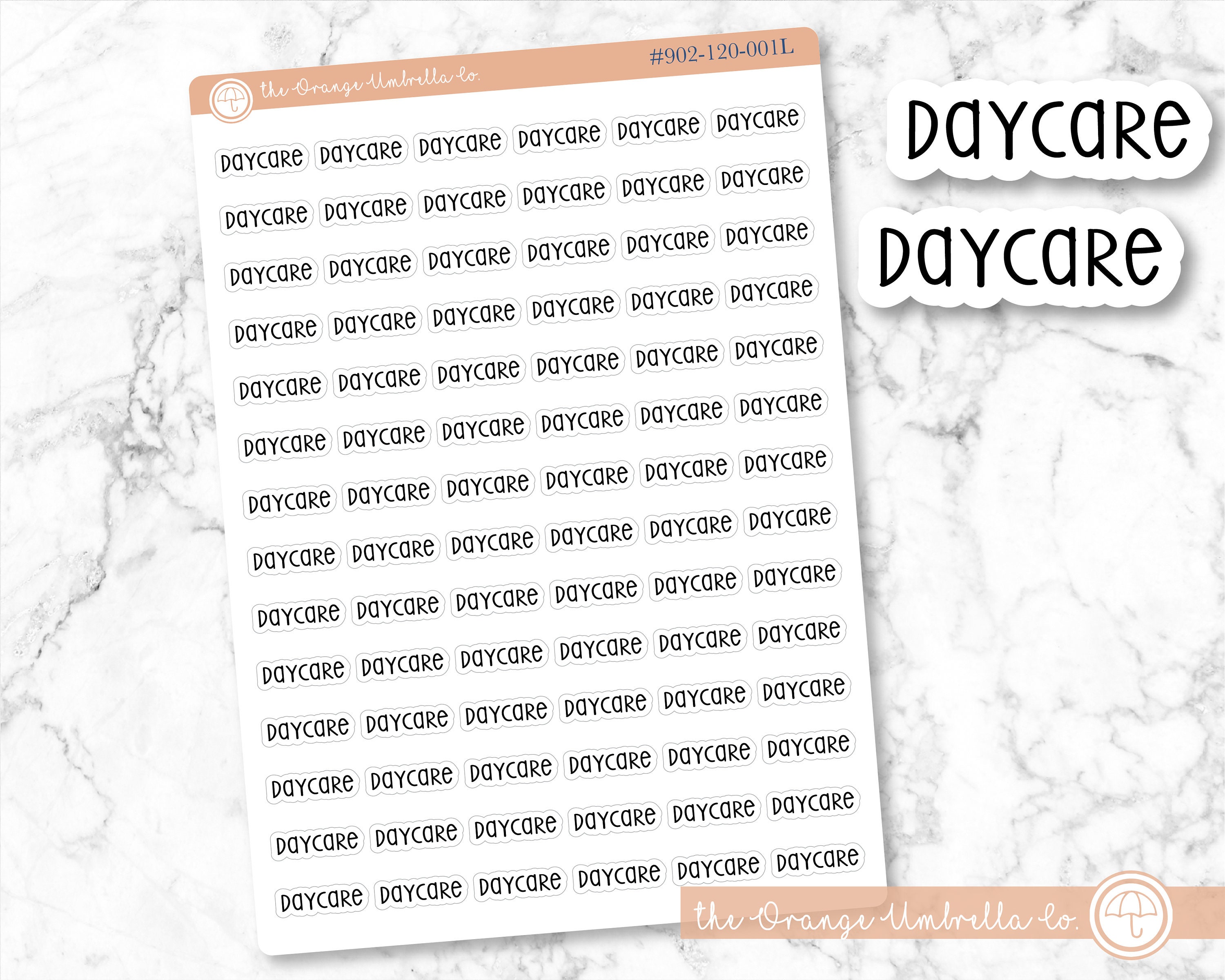 Daycare Stickers Script Daycare Stickers for Etsy