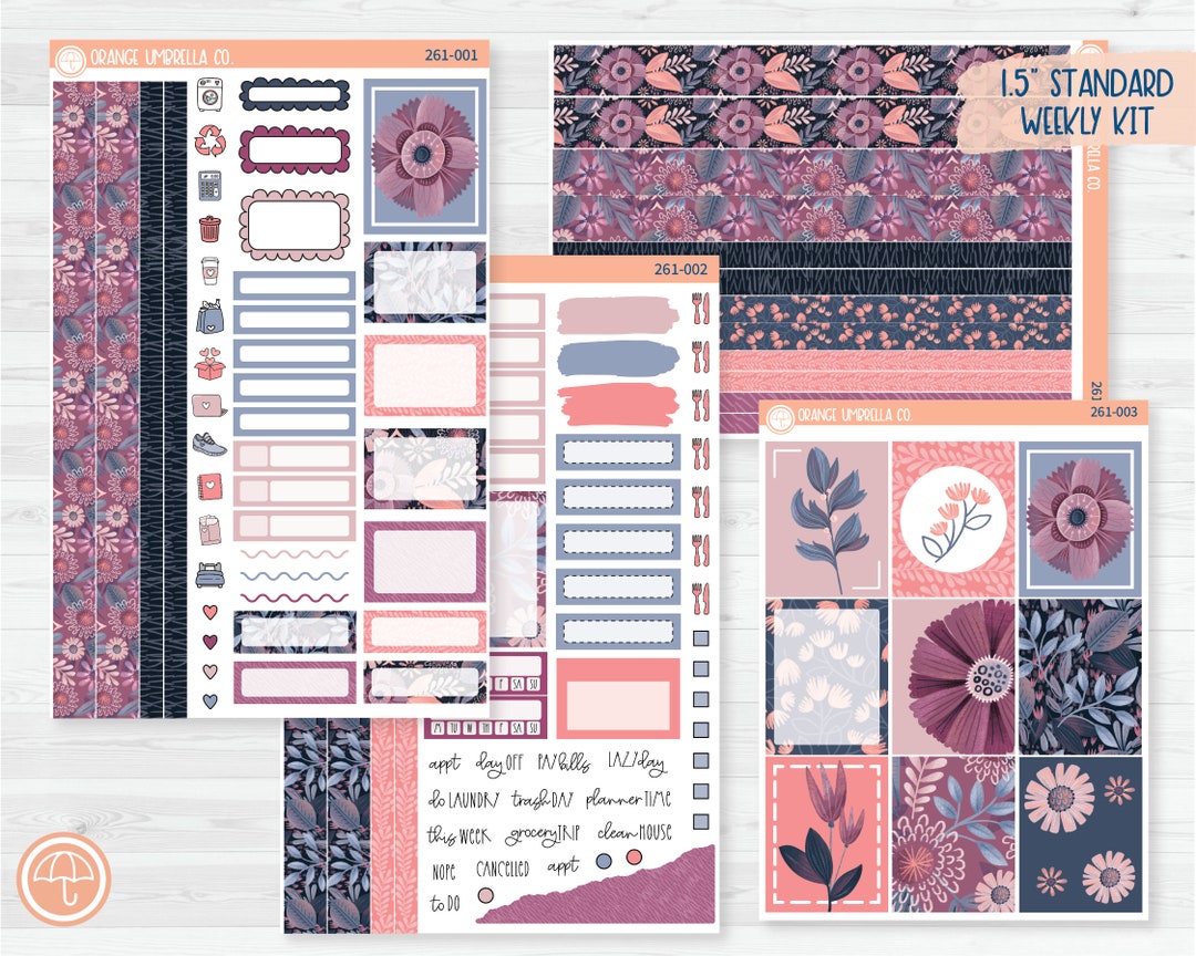 Weekly Planner Kit Stickers First Frost 261-001 - Etsy