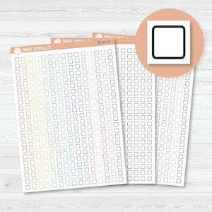 Checkbox - Individual Single Color Coding Planner Stickers | Square | B-101