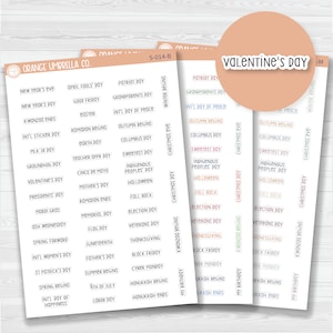 US Holiday Script Planner Stickers | F3 | S-014