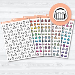Autocollants pour agenda avec icônes de livres audio | I-146 image 1