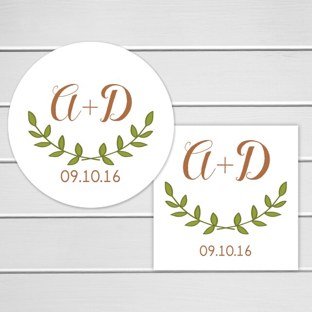 Rustic Wedding Sticker Personalized Wedding Invitation Sticker
