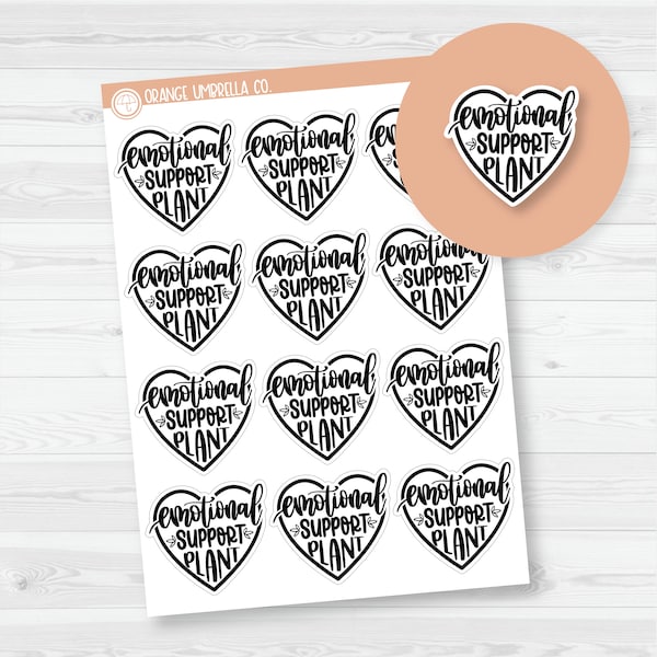 Emotional Support Plant Quote Planner Stickers | C-061-B