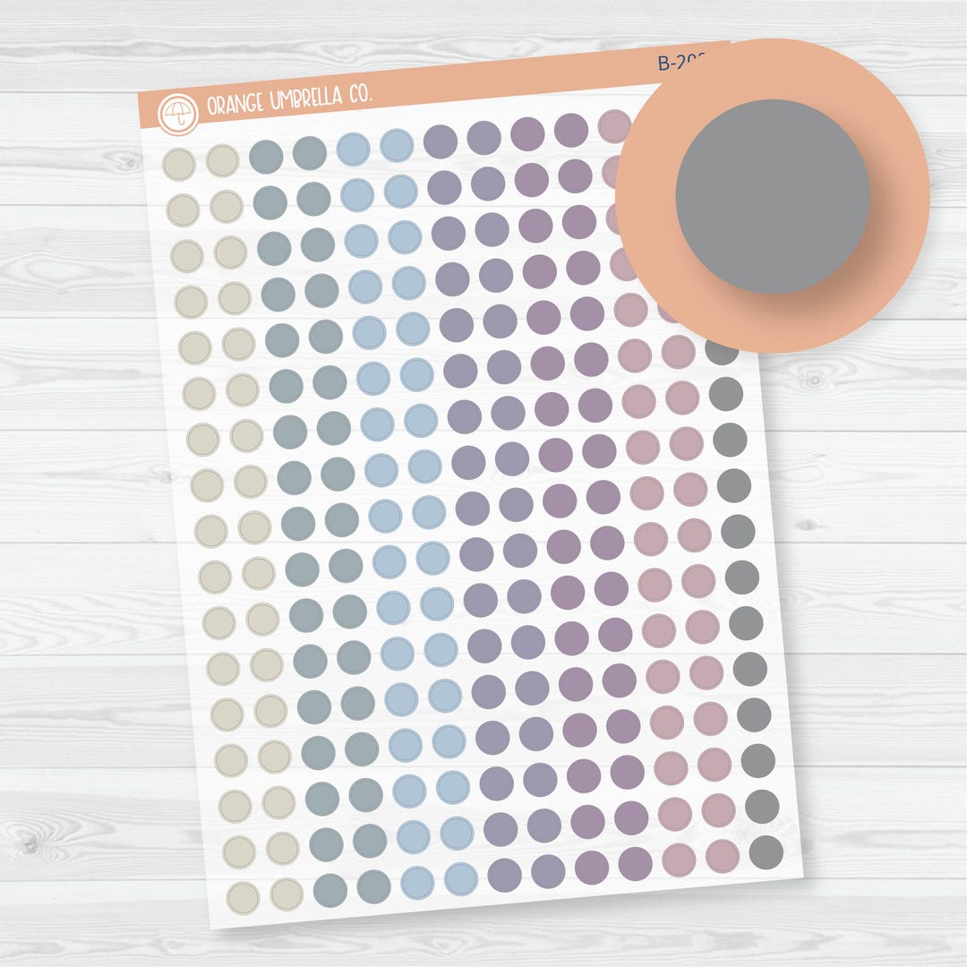 Dot Planner Stickers - 6mm Mini Circle | ECLP Canvas Clear Matte | B ...