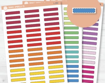 Hobonichi Cousin Stitched Skinny Labels Planner Stickers | Bright | L-392-394