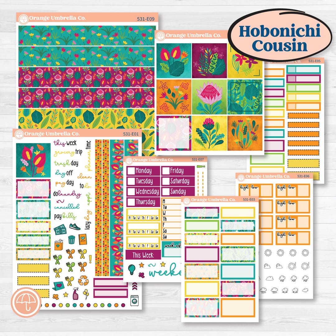 Tropical Island Jungle | Hobonichi Cousin Weekly & Daily Planner Kit ...
