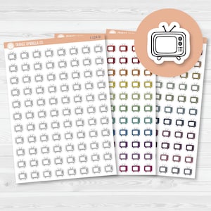 TV Icon Planner Stickers / Movie Night | I-124