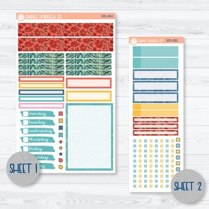 Hopeful Rainbow Floral A5 Compact Vertical Planner Kit Stickers for ...