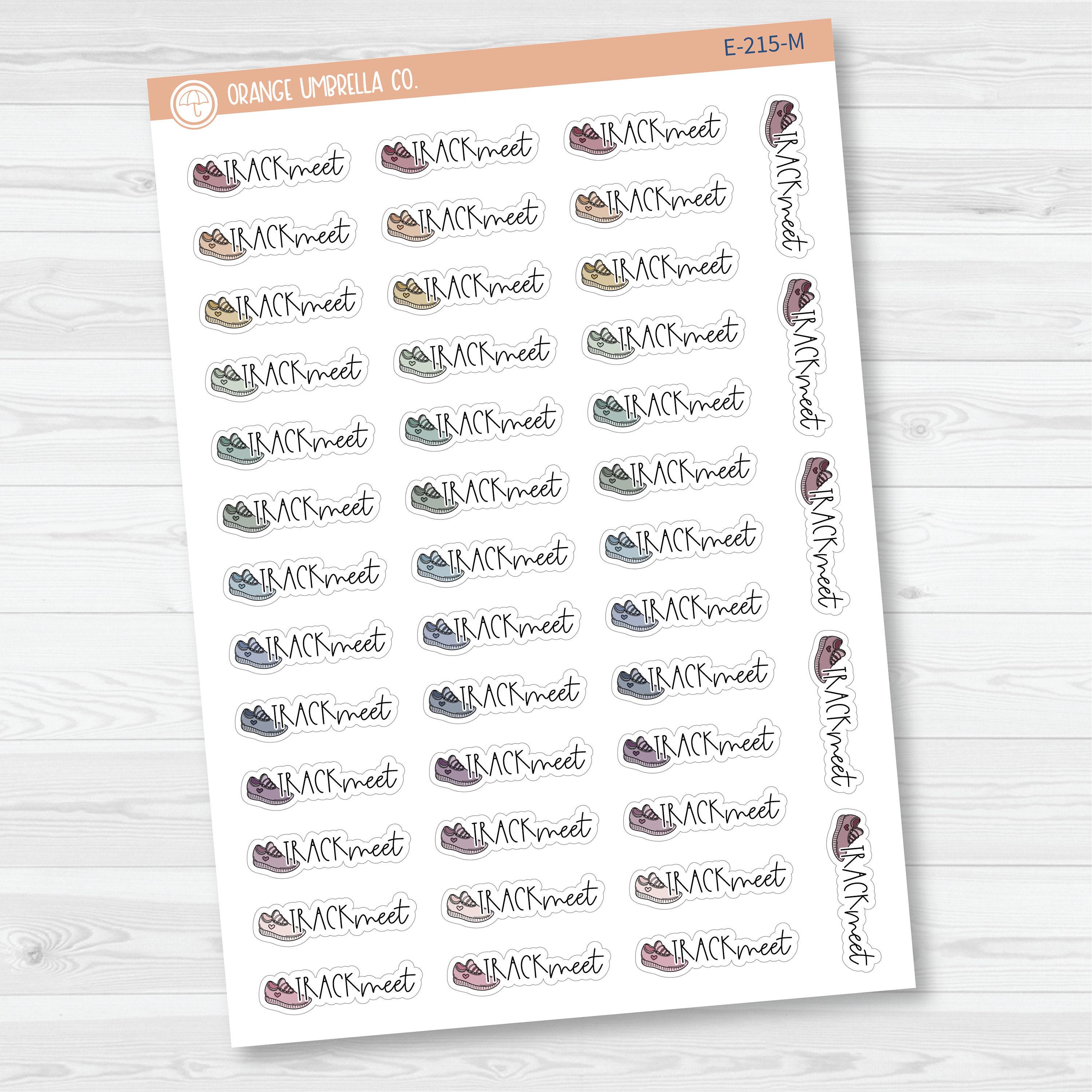 Track Meet Sticker Track Meet Icon Script Planner Stickers | FC12 | E-215 - Etsy