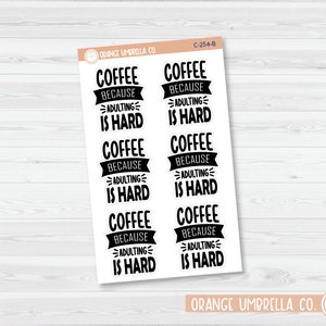 Adulting stickers, free printable