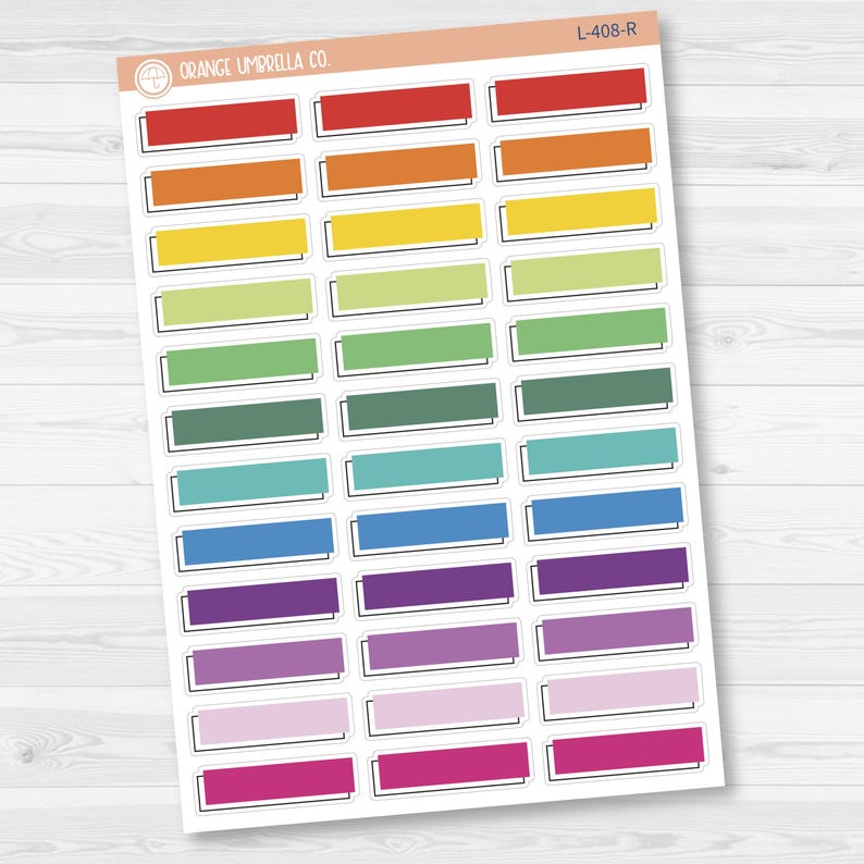 Offset Color and Outline Appointment Box Planner Stickers | L-408 - Etsy