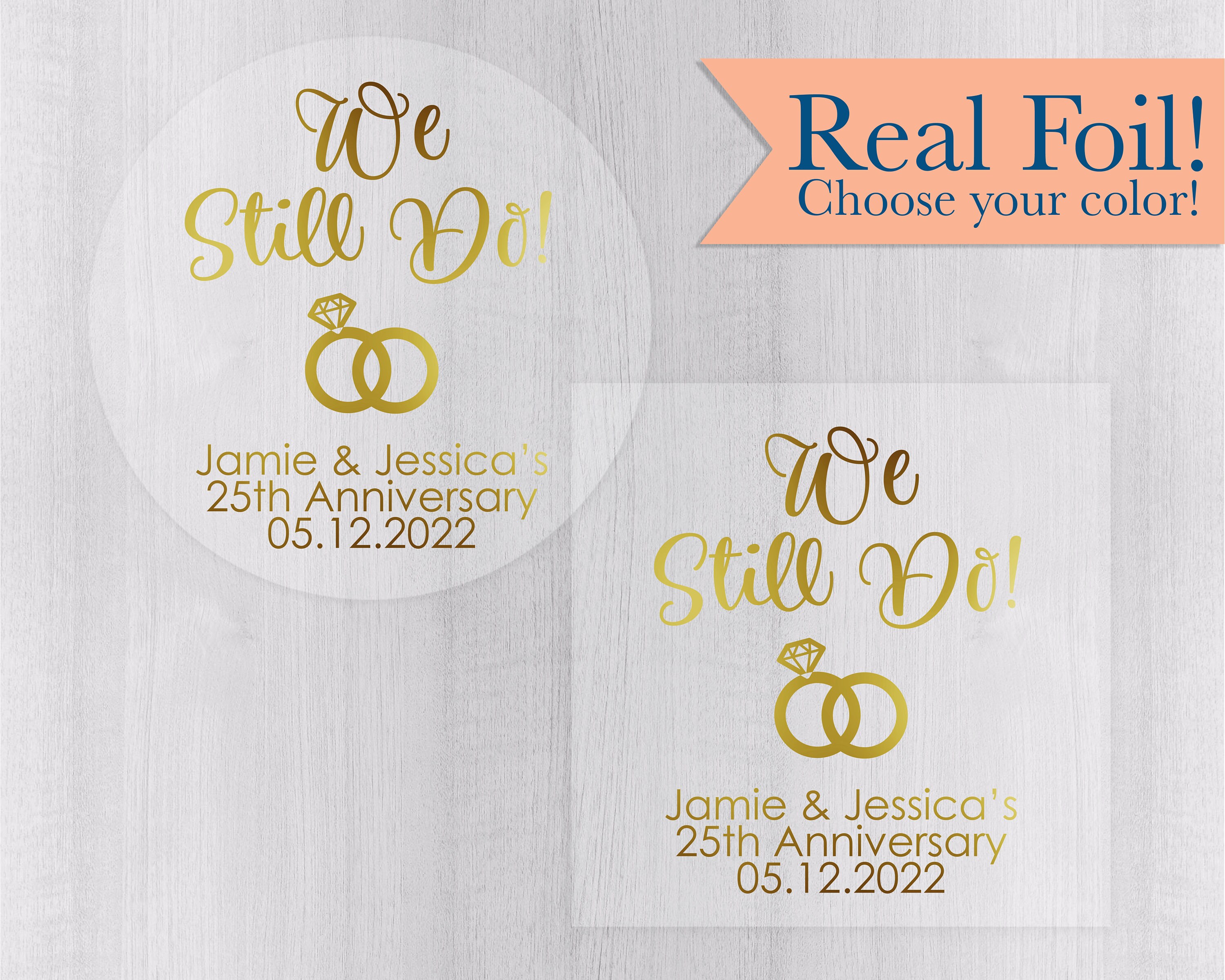 We Still Do Vow Renewal Stickers Clear Transparent Color Foil Etsy