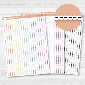 Stitched Washi Strip Dividers | Decorative Planner Stickers | C-337