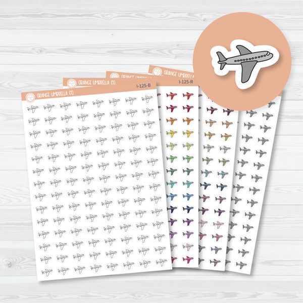 Airplane Icon Planner Stickers | I-125