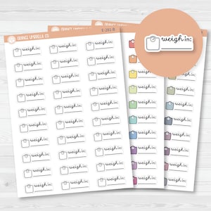 Weigh-In Scale Icon Planner Stickers| F16 | E-281
