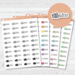 Bill Due Money Icon Script Planner Stickers | FC12 | E-190