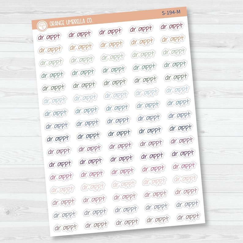 Dr. Appt Jen Plans Script Planner Stickers | FJP | S-194 - Etsy