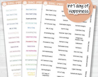 US Holiday Jen Plans Script Planner Stickers | FJP | S-011-B