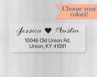 Wedding Invitation Return Address Labels, Clear Wedding Stickers, Transparent Return address stickers for invitations (#338-C)