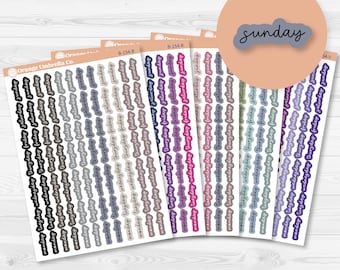 Days of the Week Planner Stickers | Script Weekday Headers | F17 | B-154