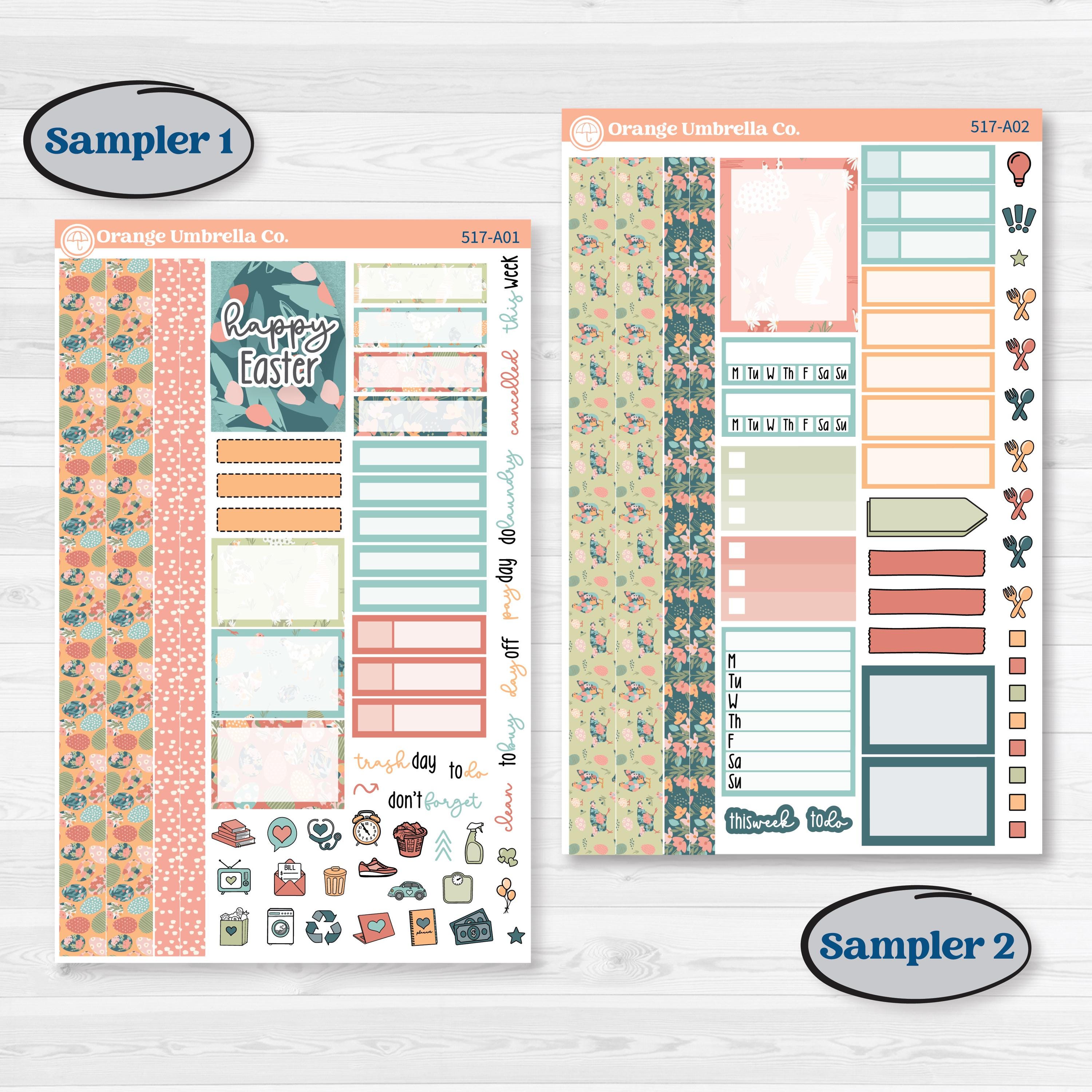 Easter Spring Kit | Weekly Sticker Kit for Vertical Planners Like Erin ...