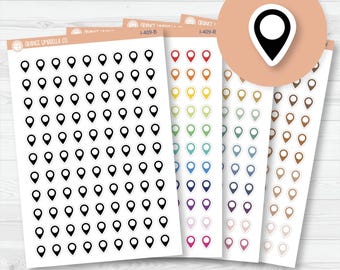 Location Marker Stickers | Location Pin Planner Icons | I-409