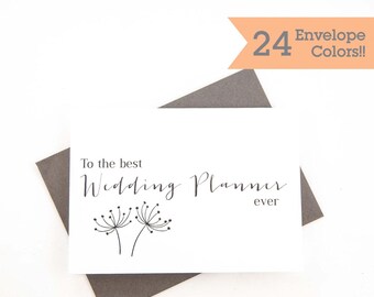 Wedding Planner Thank You Card, Wedding Planner Card, Wedding Day Cards, Thank you Card (WC180-HW)