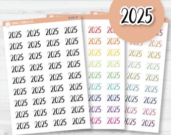 2025 Year Script Planner Stickers | F2 | B-061