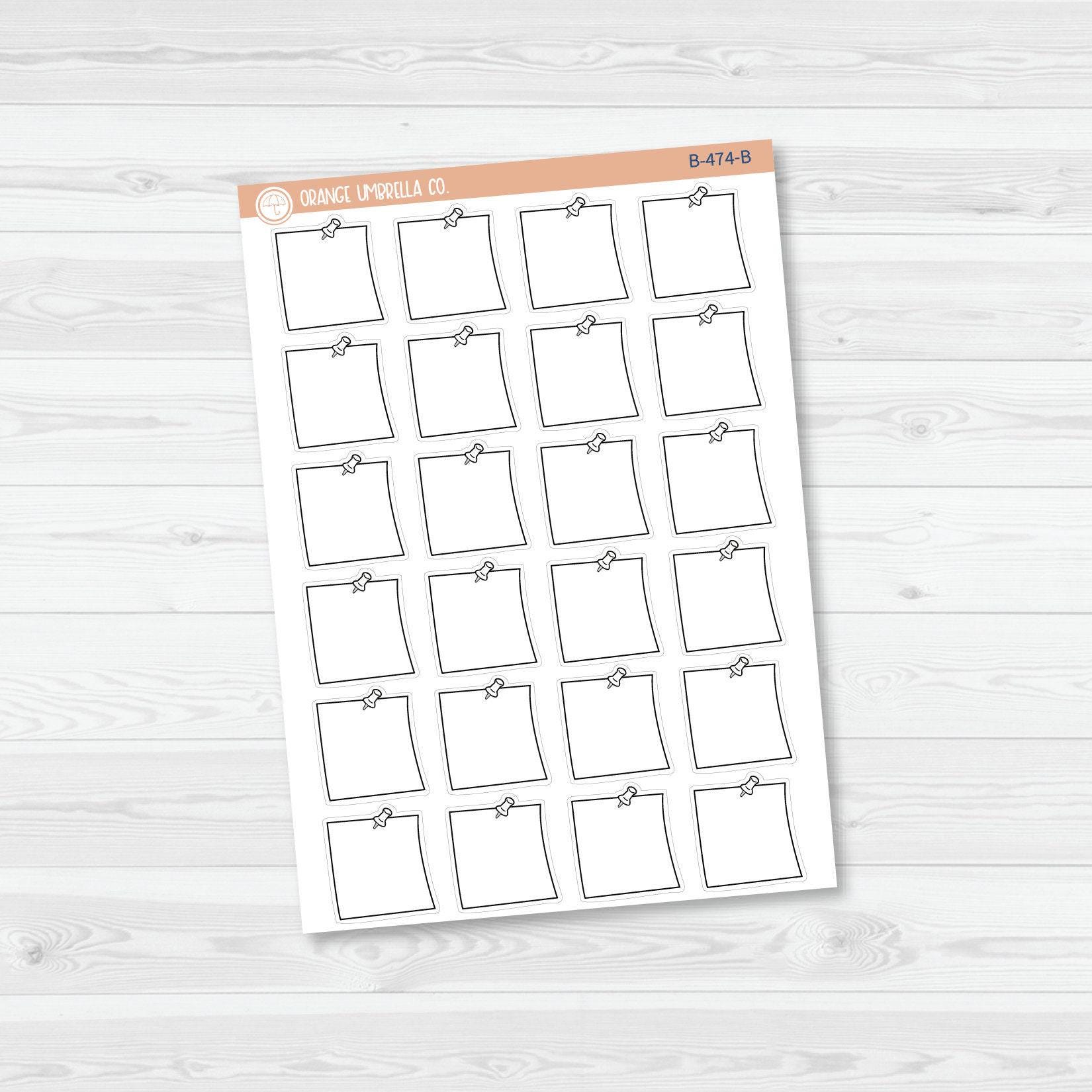 Push Pin Small Sticky Notes Icon Planner Stickers | B-474 - Etsy